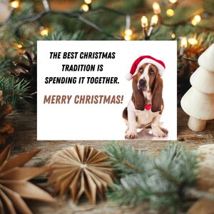Cartão de Natal Divertido com Cães – Santa Paws – Arquivo Digital Cristão para Pet Lovers