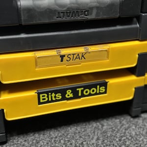 Custom 3D Printed DeWalt Tstak Case Nameplates – Snap-In, Durable & Stylish!