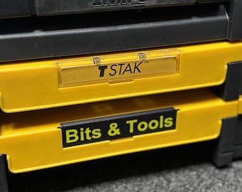 Placas de identificação personalizadas DeWalt Tstak Case impressas em 3D – Encaixáveis, duráveis e elegantes!