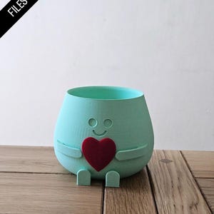 ハート型プランター – 3Dプリント用デジタルSTL＆3MFファイル｜複数バージョン収録｜かわいい3Dプリントギフト