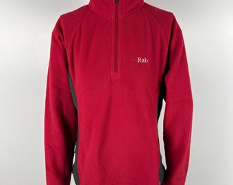 Rab Micro Top Women's Fleece Pullover Red Gray Size M