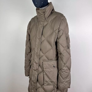 Burberry Brit Puffer Quilted Down Jacket Womens Beige Size M