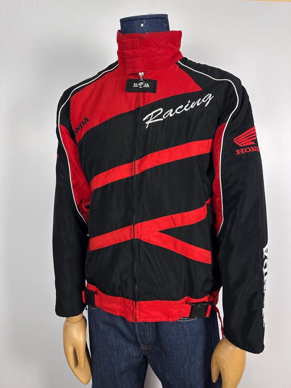 HONDA Racing HRC メンズ レッド ブラック ジャケット ヴィンテージ