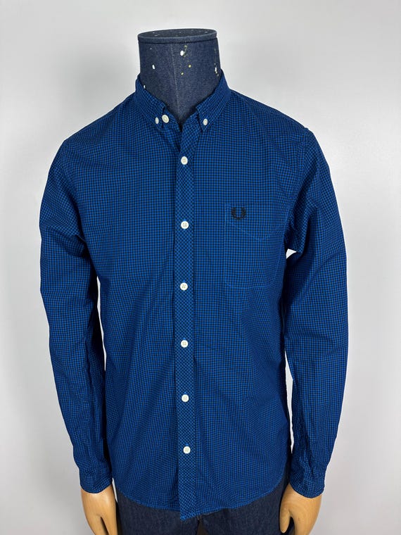 【値下げ不可・美品】フレッドペリー ボタンダウン チェック シャツ【M・ブルー ●値下げ不可・美品フレッドペリー ボタンダウン チェック シャツM・ブルー