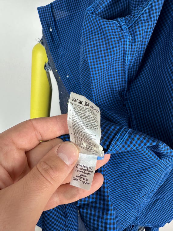 【値下げ不可・美品】フレッドペリー ボタンダウン チェック シャツ【M・ブルー ●値下げ不可・美品フレッドペリー ボタンダウン チェック シャツM・ブルー