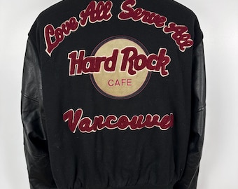 Vintage Hard Rock Cafe San Juan Genuine Leather Jacket Size Large