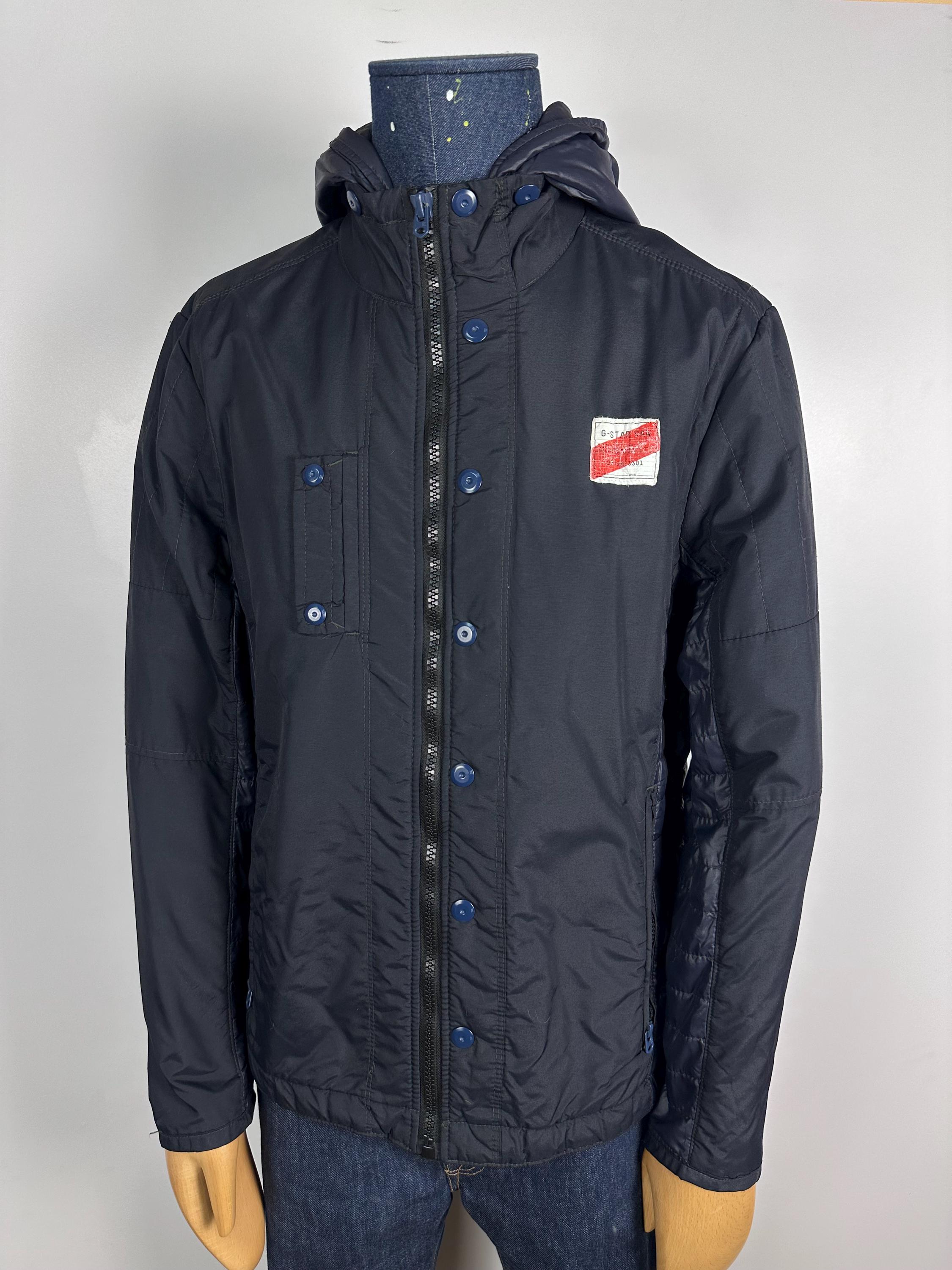 G Star Raw Mitch Hooded Overshirt Mens Jacket Blue Size L - Etsy