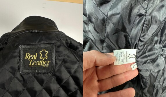 Vintage Jaguar Racing Leather Jacket: HSBC Becks Big Logo, Mens