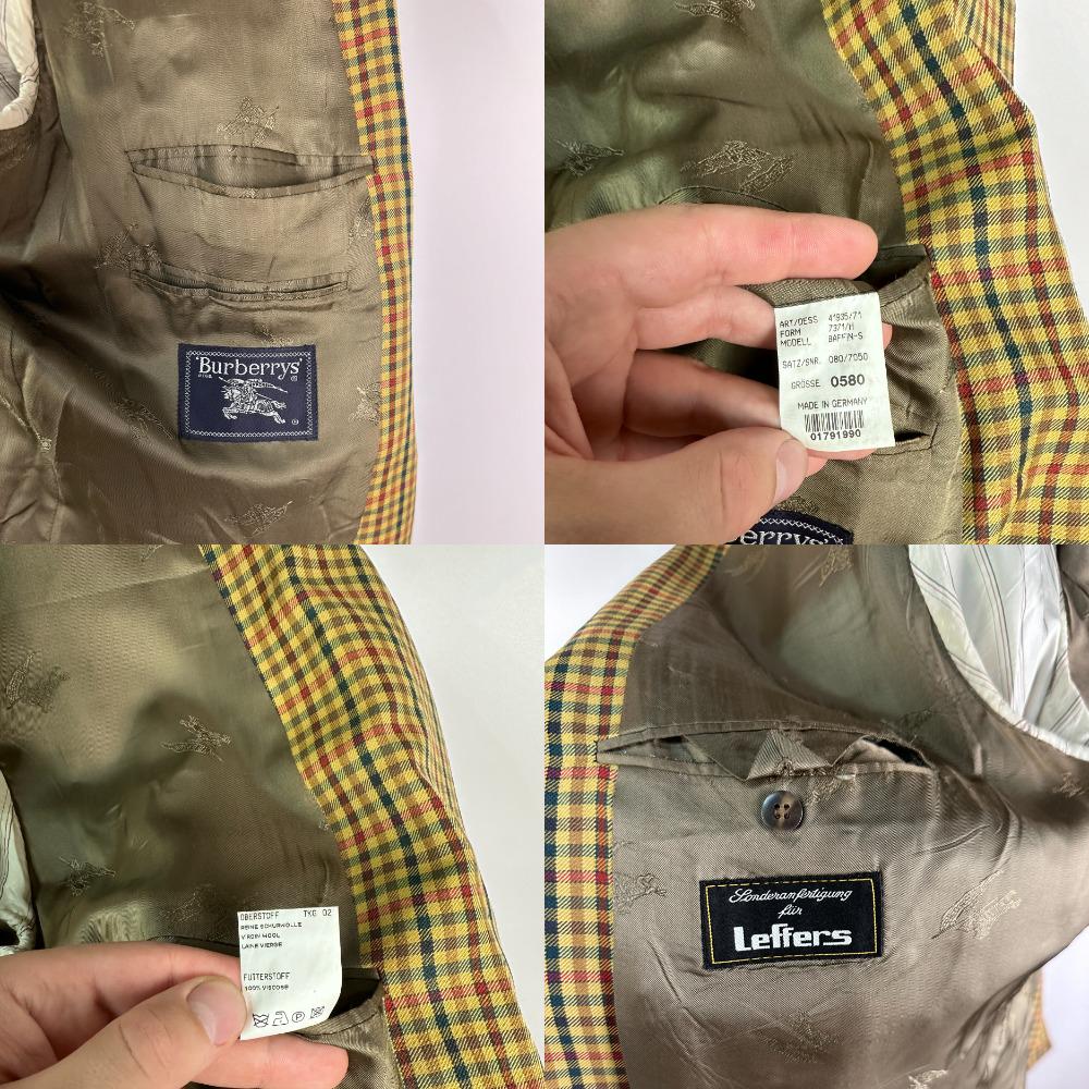 バーバリー レファーズ ウール ブレザー チェック柄ブレザー サイズ XL