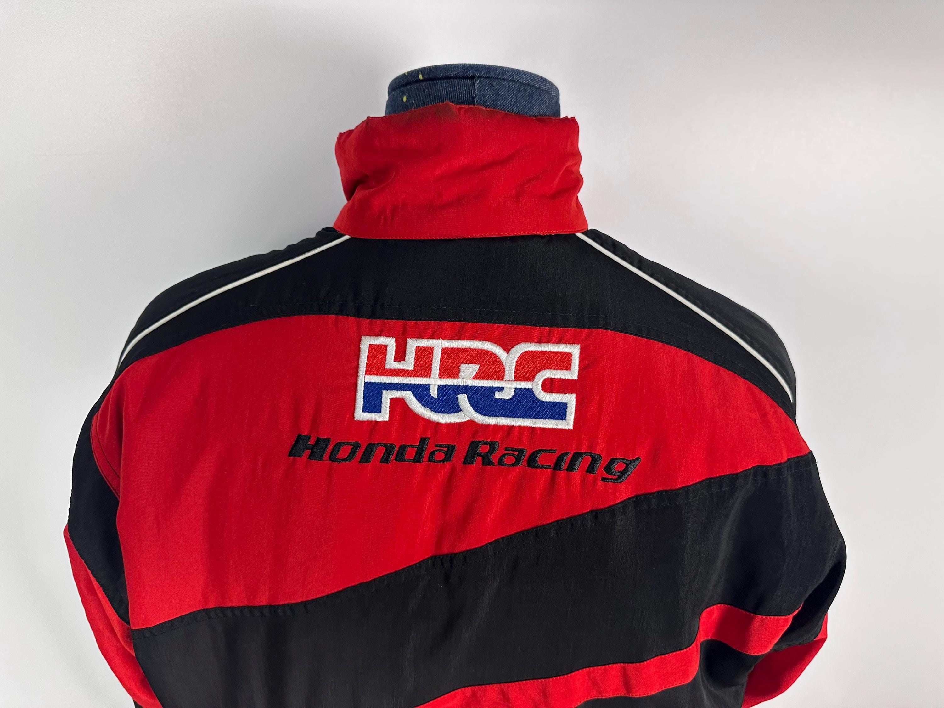 HONDA Racing HRC メンズ レッド ブラック ジャケット ヴィンテージ