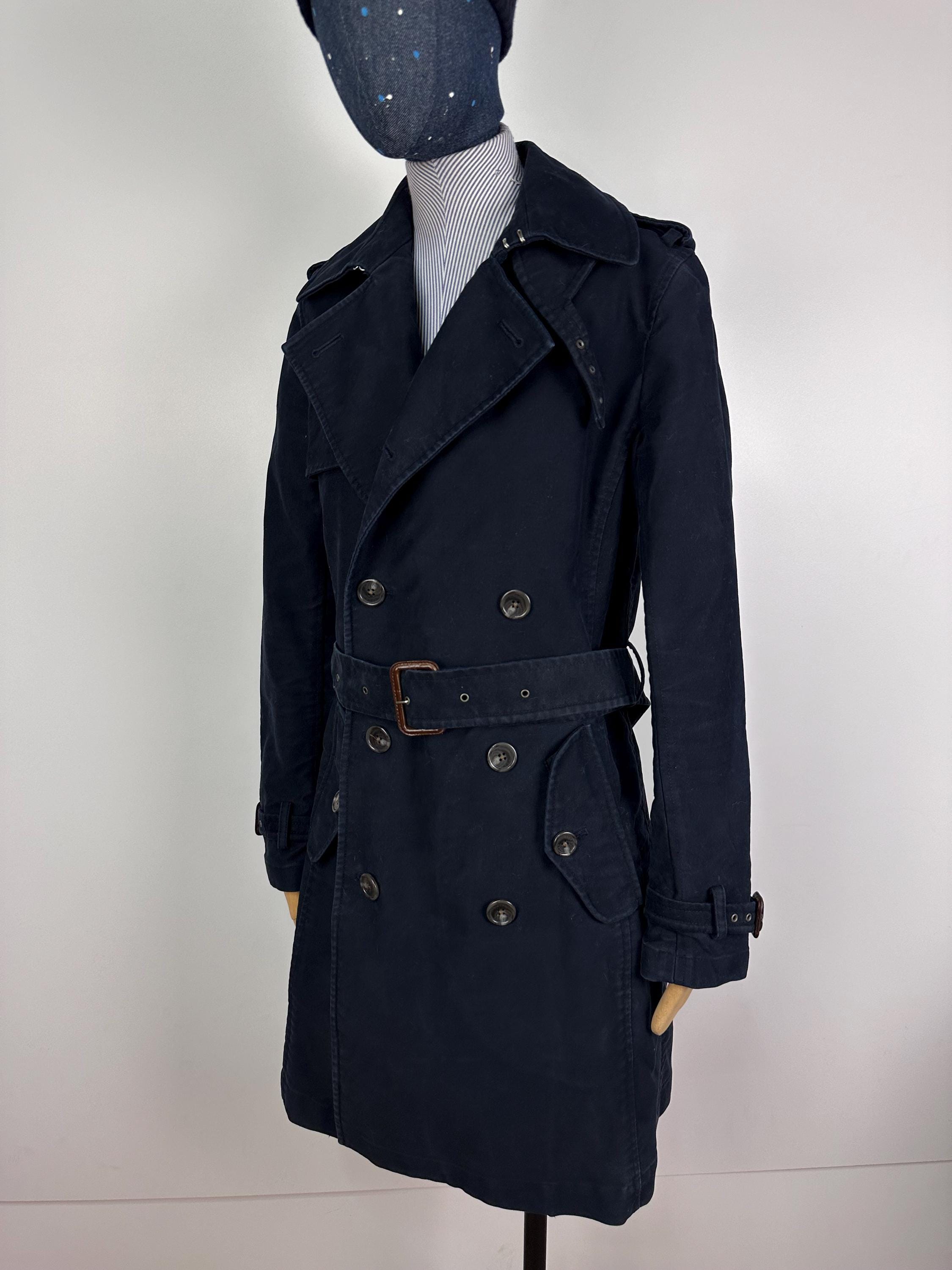 【90’s Ralph Lauren】Double Breasted Coat Vintage POLO RALPH LAUREN Blue Label Double-Breasted Navy