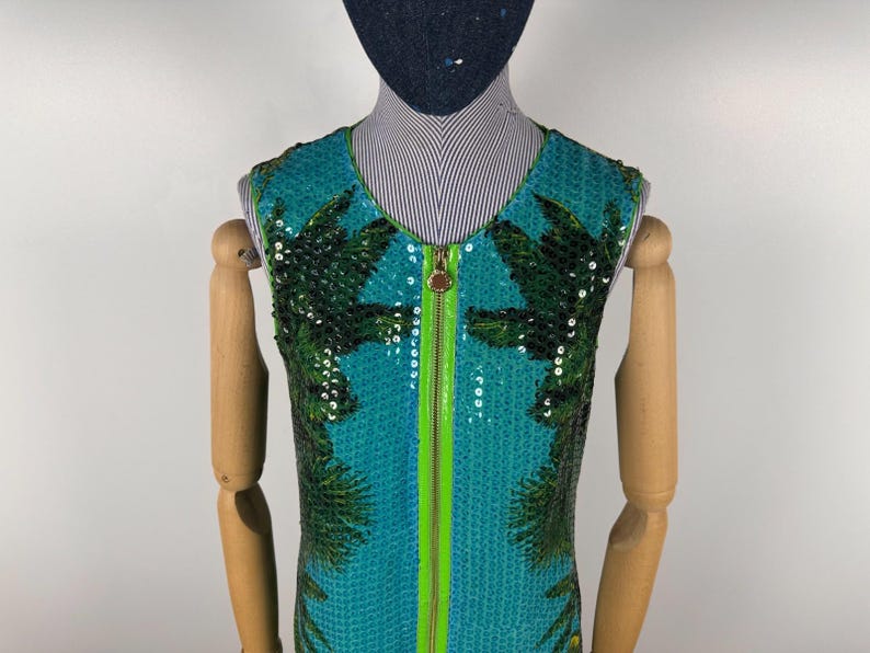 Versace H&M Short Tropical Cocktail Dress Size S image 2