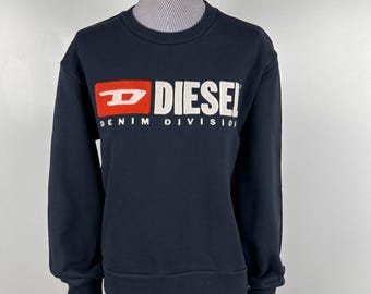 Diesel Women's Sweatshirt Navy Pullower Size M