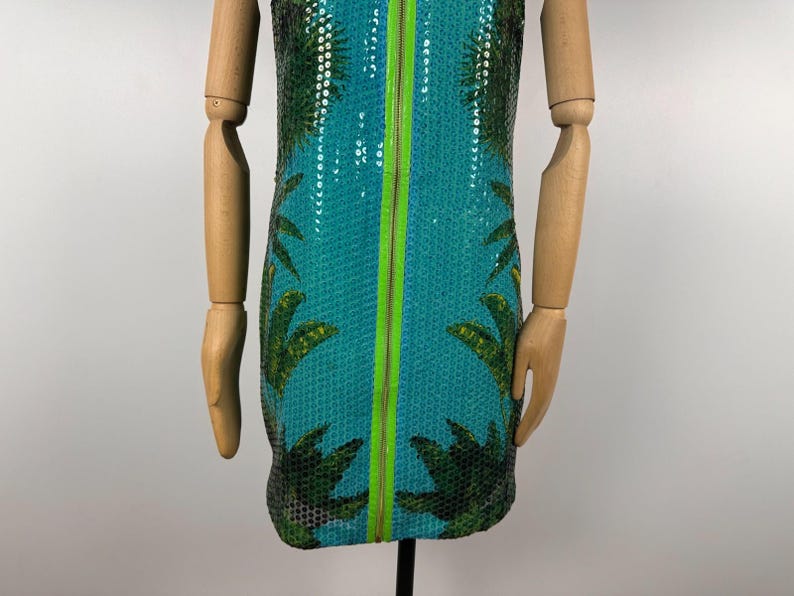 Versace H&M Short Tropical Cocktail Dress Size S image 3