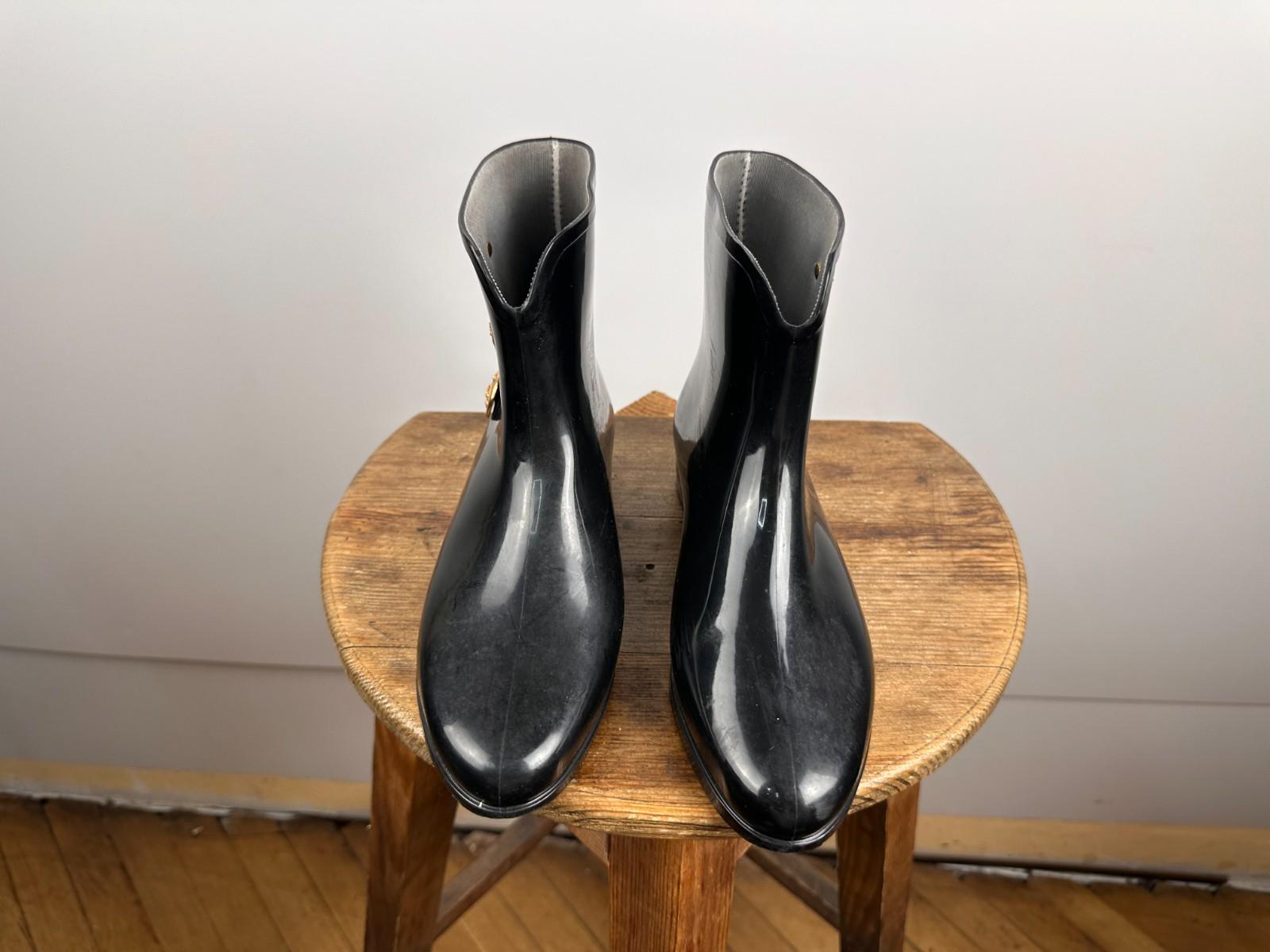 Vivienne Westwood Anglomania Melissa Rain Rubber Boots Black Size