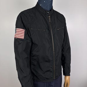Denim & Supply Ralph Lauren Biker Jacket Black Nylon Men&#39;s Size L