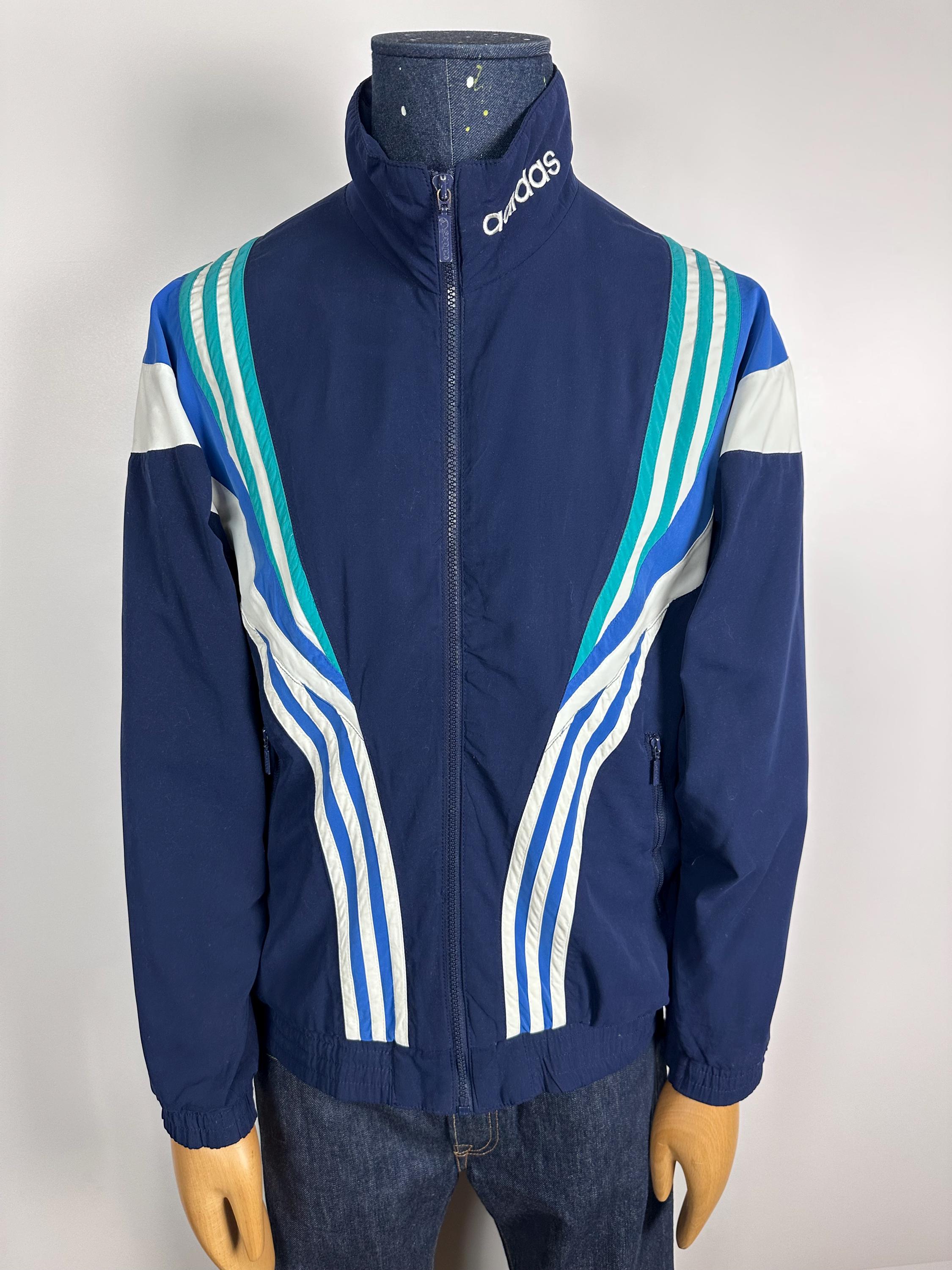 ADIDAS ORIGINALS ヴィンテージ トラックジャケット ブルー メンズ 90