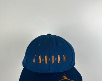 Gorra Nike Air Jordan vintage de lana con cierre a presión Michael Jordan #23 azul para hombre de los años 90
