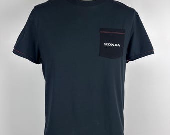 Honda Mens T Shirt Racing Nevy Blue Size M
