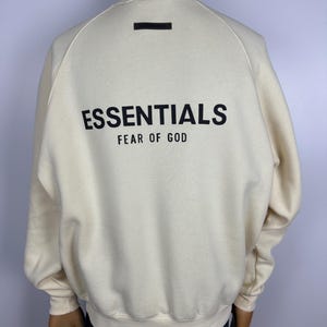 Fear Of God Essentials Crewneck Sweatshirt Beige Mens Size S