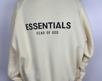Fear Of God Essentials Crewneck Sweatshirt Beige Mens Size S