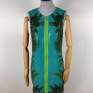 Versace H&M Short Tropical Cocktail Dress Size S image 1