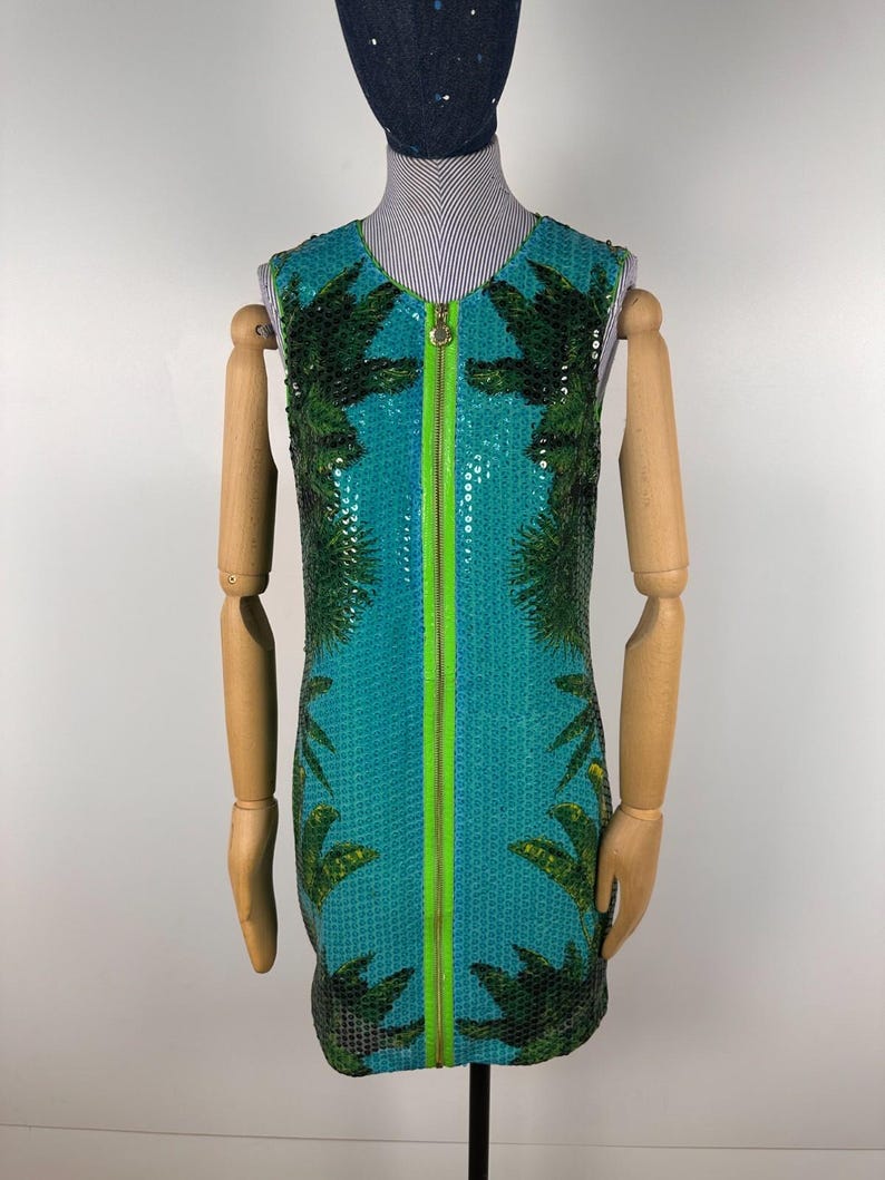 Versace H&M Short Tropical Cocktail Dress Size S image 1