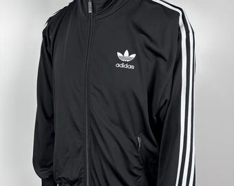 Adidas Originals Mens Black White Firebird Track Tracksuit Top Jacket Size S