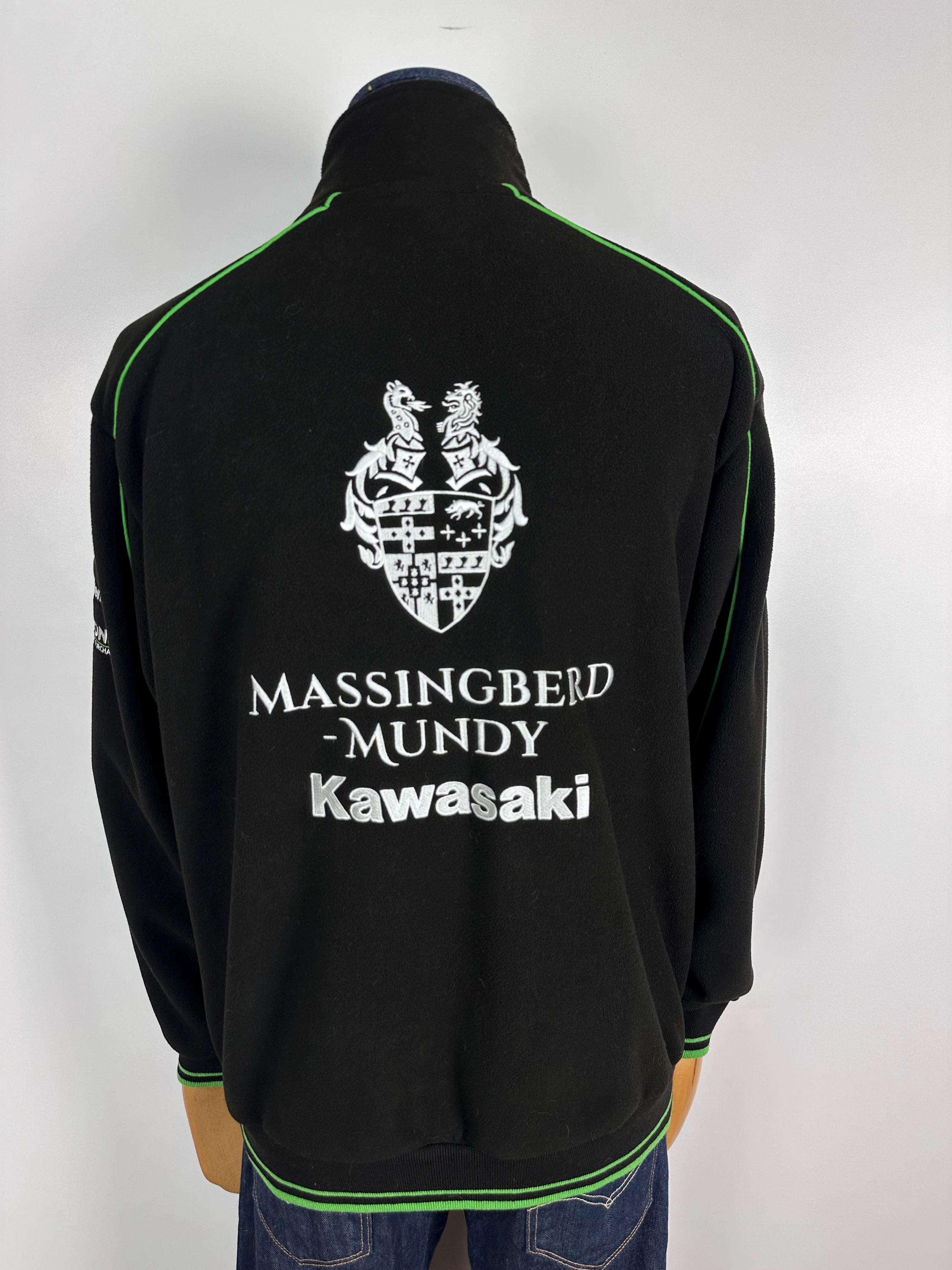 Kawasaki Massingberd Mundy Savage Jacket Black Green Fleece Mens