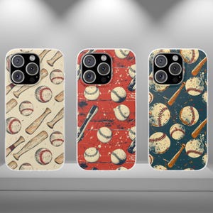 Baseball Design,Soft Case, Iphone 16 Pro Max, 15, 14, 13, 12, 11, XS & Samsung S24, S23, S21,