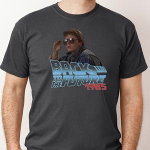 Vintage Retro Back to the Future Tee, Marty McFly, 40th Anniversary , 1985, 80s Movie Fan Gift, Classic Sci-Fi Shirt, Time Travel Top,
