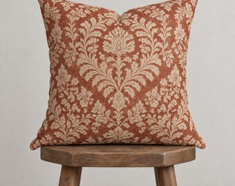Rust Damask Pattern Pillowcase