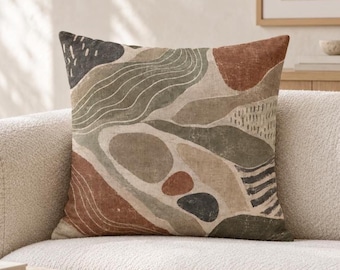 Abstract Earth Tones Pattern Pillowcase