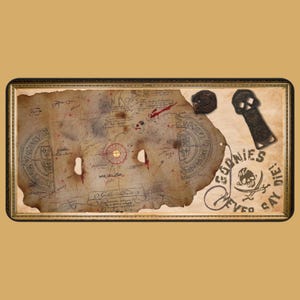 Goonies kaart bureaumat, cadeau filmfans, retro bureauaccessoire, gamingmuismat, vintage schattenjachtdecor, kantoorbenodigdheden, geeky kamerdecor
