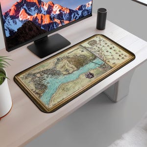 Baldur's Gate 3 Map Schreibtischunterlage: D&D Gaming Pad - Neopren - 3 Größen