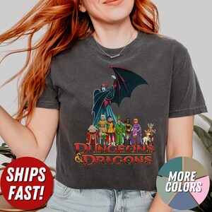Dungeons & Dragons Shirt, Vintage Cartoon Graphic Tee, Unisex DnD Top, Nerd Gift, Role Playing Game Fan T-Shirt, Comfort Colors