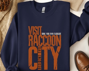 Raccoon City Sweatshirt: Resident Evil Crewneck - Retro Gaming Apparel