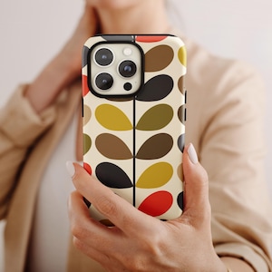 Orla Keily Mid Century Phone Case , Multi Stems Tough MagSafe and Snap Cases. iPhone 13 14 15 16 Samsung Galaxy Google Scandinavian Design