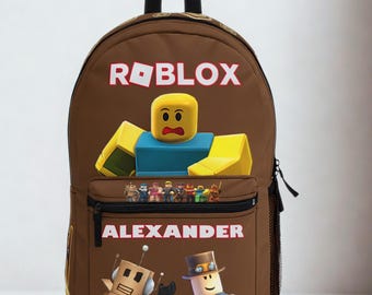 Personalized Roblox Backpack: Custom Gamer School Bookbag