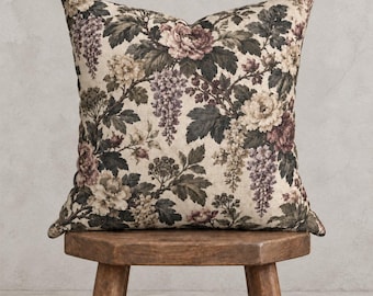 Vintage Floral Pattern Pillowcase | Square Decorative Pillowcase