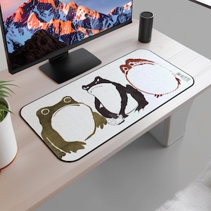 Alfombrilla de escritorio con diseño de rana Matsumoto Hōji / Alfombrilla de ratón con diseño de arte japonés