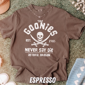 Camiseta de los Goonies, camiseta clásica de la película de los 80, camiseta retro unisex con gráficos, camiseta de cultura pop, camiseta de colores cómodos para fanáticos del cine, Comic Con