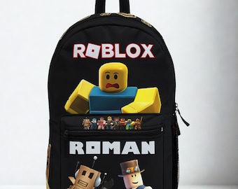 Personalized Roblox Backpack: Custom Gamer School Bookbag