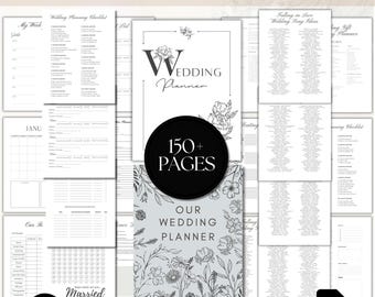 Wedding Planner Printable: 150+ Page Digital Download, US Letter Size (PDF Book Bundle)