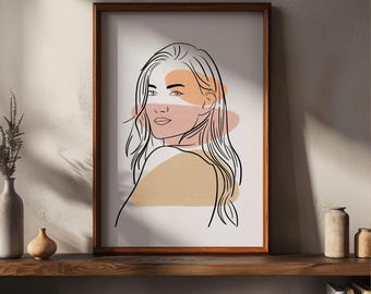 Custom Line Art Portrait: Personalized Photo Drawing (Digital File)