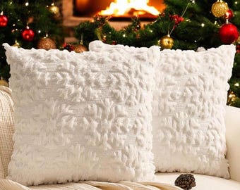 Snowflake Pillowcase, Christmas Snowflakes, Christmas Embroidery Pillowcase, Embroidery Snowflakes, Christmas Decoration
