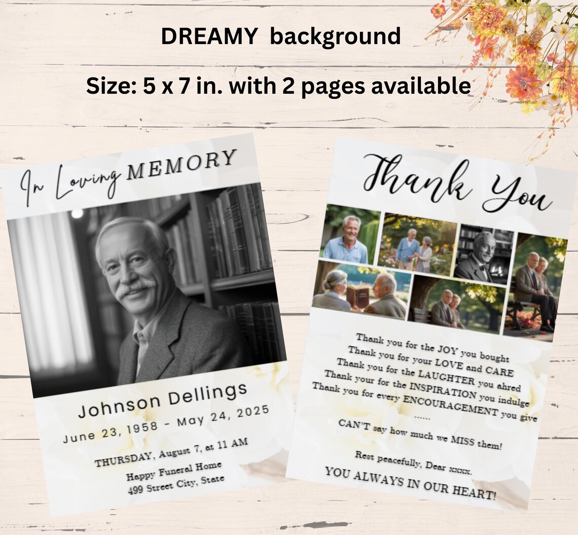 Editable Funeral Invitation Template Funeral Evite Printable Memorial