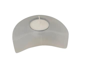 Moon Selenite Tea Light Holder, Crystal Candle, Meditation Decor