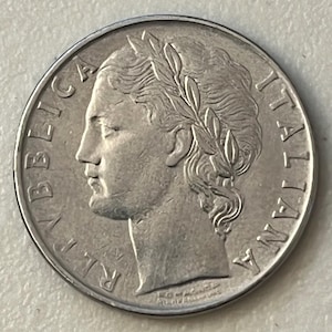 1956 Italy 100 Lire Coin