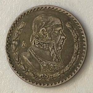 1957 Mexican 1 Peso Coin